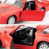 1:36 Compatible Pontiac Firebird Trans Am Toy Car, Diecast Pull Back Model, Doors Open, Gift (Red)