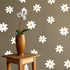 A Room with Flower Vinyl Daisy Wall Decals, Peel and Stick Floral Stickers for Nursery Home Decor