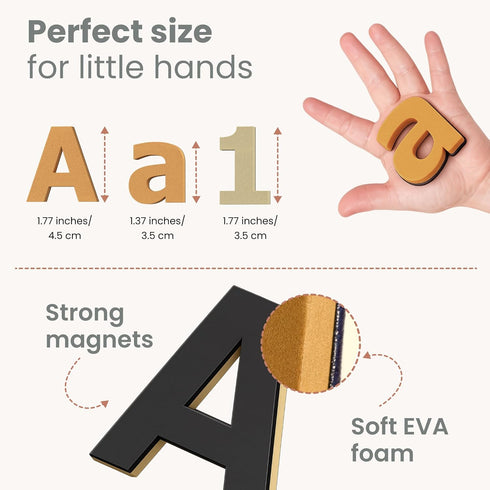 Set 135 Magnetic Letters and Numbers for Kids PCS Alphabet Magnets for Fridge Montessori ABC Educational Toy Gift