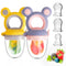 Baby Solids/Frozen Fruit Feeder Pacifier, BPA-Free Silicone Pouch & Nipple, 2-Pack for Teething Relief