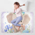 siphylline 52" 34" Cute Cartoon Elephant Purple Extra Large Resuable Changing Pad Covers Waterproof Washable Potty