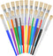 Paint Brushes for Kids, 22 Pcs Round and Flat Set, Easy Hold Toddler Paint Brushes for Acrylic Painting