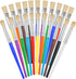 Paint Brushes for Kids, 22 Pcs Round and Flat Set, Easy Hold Toddler Paint Brushes for Acrylic Painting