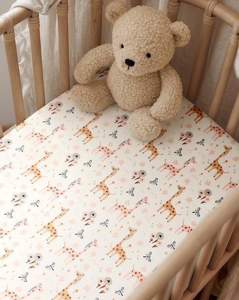 FILLEEP Pack 2-Pack Pack 38" 26" and Play Sheets Fitted, Mini Crib Sheets for N Play Mattress, Stretchy Playpen Sheet