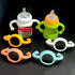 QERPON 2.17" 2.62" Baby Bottle Handle Silicone Baby Bottle Holder with Easy Grip Handles to Hold Their Own Bottle Used