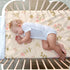 Hahafelt 4 Pack 52'' 28'' Boho Crib Sheets Pink Floral Green Leaf Designs Baby Fitted Crib Mattress Sheet for Girls x