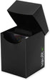 Vault X Trading Card Deck Box with 150 Black Card Sleeves, Fits 100+ Sleeved Cards, Large Standard Storage Box for TCG