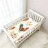 CZXW 52" 28" Farm Roosers Hens Crib Sheets Fitted x Natural Cotton Soft & Breathable for Baby Crib Mattress