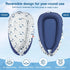 TEEAOE 024 Tummy Baby Lounger for Months, Portable Infant Support Pad for Time and Diaper Changes, Breathable Cotton