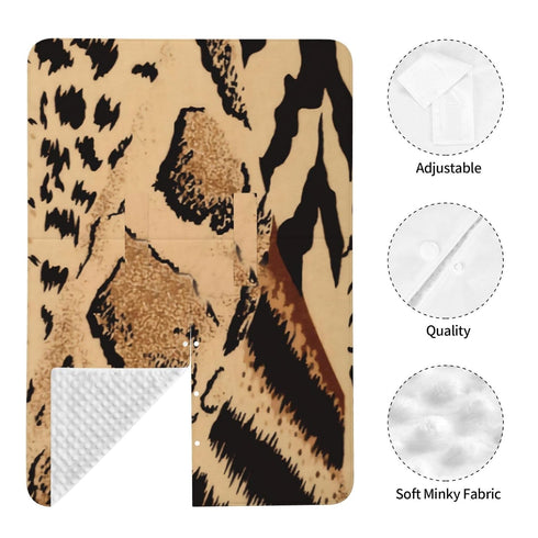 Hcpwzrf Leopard Safari Animal Print Baby Car Seat Cover & Nursing Cover - Breathable Stretch Multi-Use Cover