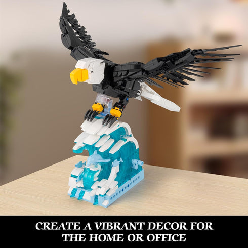 Set, 2 1 14+ (1018 Vziimo Ideas Eagle Animals Building MOC Eagle Creative Bird Model, Creator in Animal Lover Owl Birds