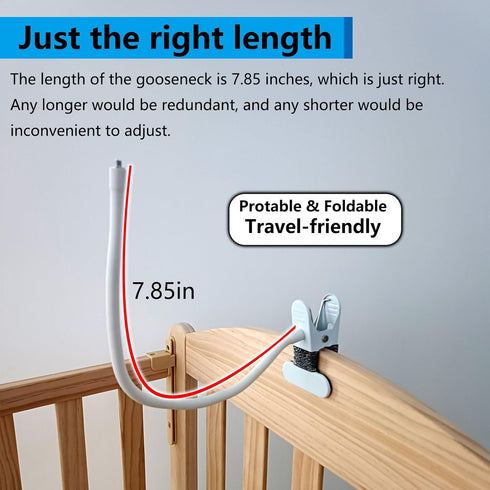 YOUNGLINK 360Adjustable, Crib Baby Monitor Mount Clip Baby Camera Mount for HelloBaby Hello Baby Motorola ANMEATE Nanit