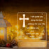 Lampeez Baptism Gift, Cross Night Light Wooden Novelty Lamp Illusion for Kids, Kids Decoration Lamp USB Power Bedroom