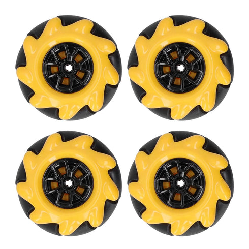 Mecanum Wheel 48mm Omni Directional Electric Motors Parts for Smart Robot Car Accessories DIY Components, 2 Pairs.