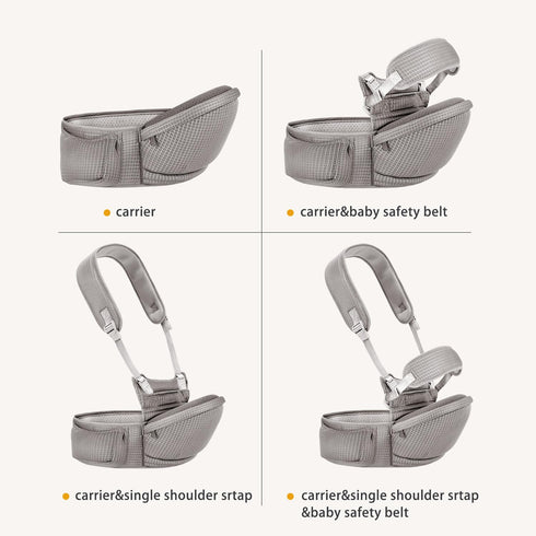 bebless 7-45 lbs Baby Hip Carrier - Hip Carrier for Baby with Baby Safety Strap - Toddler Carrier - Ergonomic Infant