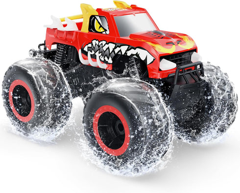 DEERC 1:16 Amphibious RC Monster Trucks, IPX7 Waterproof Remote Control Car, 4WD Dual Motors All Terrain Toys for Kids