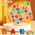 Rindion 2 Pack 3-5, Set Wooden Puzzles, Toddlers Alphabet Number Puzzles, ABC Learning Toys for Kids Ages Preschool