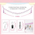 CERETIA 80" 40 Cotton Hanging Storage Chain for Stuffed Animals Storage with Metal Clips, Stuffed Animal Organizer