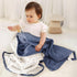 47"x47"(Blue) lulumoon Muslin Baby Blanket for Boys: Soft Cotton Toddler Blanket for Daycare - Reversible Lightweight