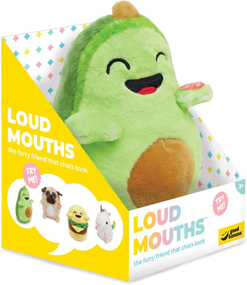 Good Banana Avocado Loud Mouth - Talking Collectible Plush with Voice-Changing Effect, Multi