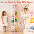 Flarelyare (150cm) 4 Upgraded Stuffed Animal Storage Tube,Tall Plush Organizer with Wheels,Pink PET Clear Bucket