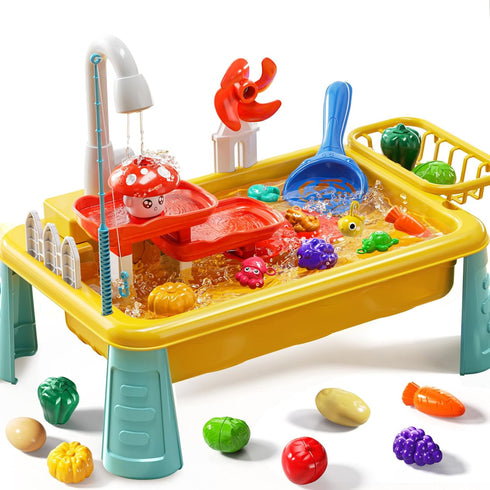 Kids Water Table Play Toy for Toddlers 1-3 4-8 Years Old, Kitchen