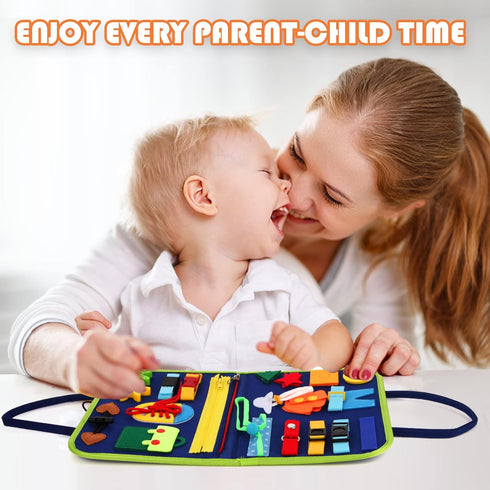 Busy Board for 1 Year Old - Montessori Toys for 2 Year Old, Baby Sensory Toys for Toddlers, Learning Activities