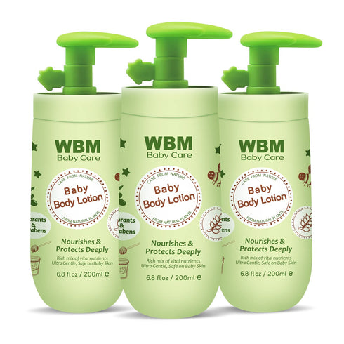 Care Baby Lotion, 6.8 oz (Pack of 3) - Nourishes & Protects Deeply with Natural Honey and Wheatgerm Oil