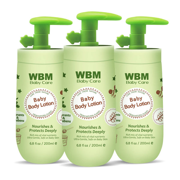 Care Baby Lotion, 6.8 oz (Pack of 3) - Nourishes & Protects Deeply with Natural Honey and Wheatgerm Oil