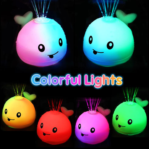 1-3, 1 2 3 6-12 Baby Bath Toys for Kids Ages Easter Basket Stuffers for Baby Year Boy Girl, Whale Bath Toy Sprinkler