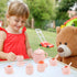 Set, Set 4 4 Set MCGMITT Silicone Tea Party Toy Tea for Toddlers Kids, Includes Teapot, Tea Cup and Coasters, Creamer