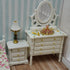Miniature Bedside 1:12 Furniture Nightstand Drawer Cabinet Model Accessories for Bedroom Mini House Scene Decorations