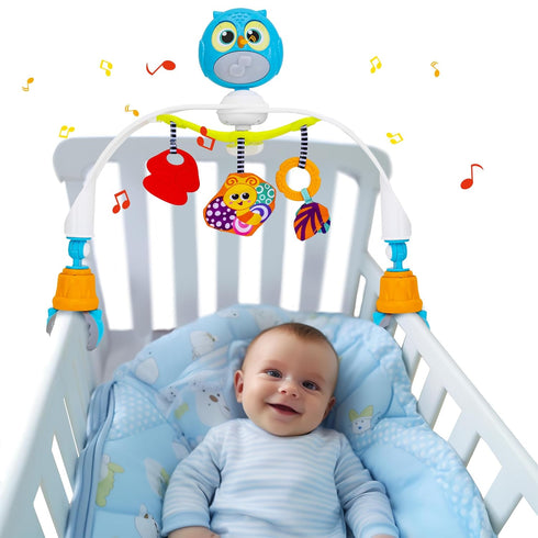 Baby Stroller Arch Toy with Music & Lights - Adjustable Activity Arch & Play Accessories for Infants in Strollers
