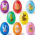 Menzcci 8 Pack Easter Plastic Shake Eggs Percussion Musical Maracas Easter Egg Shakers