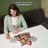 LEOGOR Wooden Puzzles for Adults - Whiskered Cat Mosaic, 350 Piece Large Size (14 x 18.1 in) with Vibrant Flowers