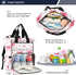SUABO Backpack Powder Color Butterfly Thread Love Heart Pattern Baby Diaper Bag Large Bag Waterproof Travel Diaper Bags