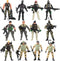 12 Pack US Military Toy Soldiers Playset - Realistic Action Figures with Combat Accessories for Kids