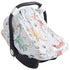 ZJMCAJY Baby Car Seat Cover, Infant Carrier Canopy for Boys Girls with Two