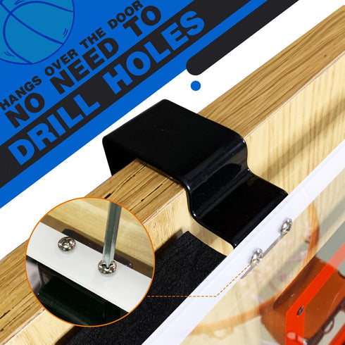 TOY Life Indoor Basketball Hoop for Kids, Over The Door Mini Hoop with 4 Balls, Basketball Toy for Teens and Adults