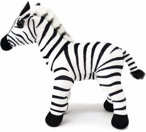Ice King Bear Wild Animal Plush Toy - Small Zoo Family Stuffed Animal (Zebra 7 Inches)
