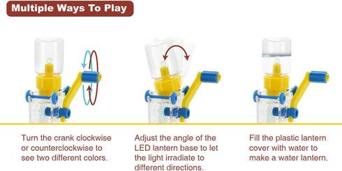 Tenergy ODEV Dynamo Lantern Educational STEM Building Toy, Hand Cranked Power Generator for Kids Age 14+