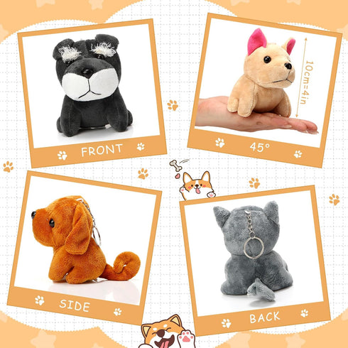 Sumind 9 Pcs Mini Plush Dog Stuffed Animals Bulk Dog Plush Party Favors Small Soft Plush Dog Toy for Goodie Bag Fillers Kids Baby Show Birthday Valentine's Day Gift(Vibrant Puppy)