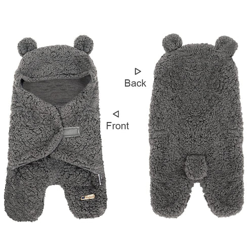 0-3 8-13 lbs BlueSnail Newborn Receiving Blanket Baby Sleeping Wrap Swaddle Months, (Gray)