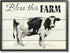 Stupell Industries Bless This Farm Country Phrase Grazing Dairy Cow
