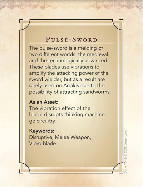 Dune: Agent Expansion Deck - Asset Cards for Dune Adventures in The Imperium, 56 Cards RPG Accessory Pack