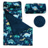 PHF Toddler Nap Mat with Removable Pillow and Minky Fleece Blanket, Dinosaur Design for Kids