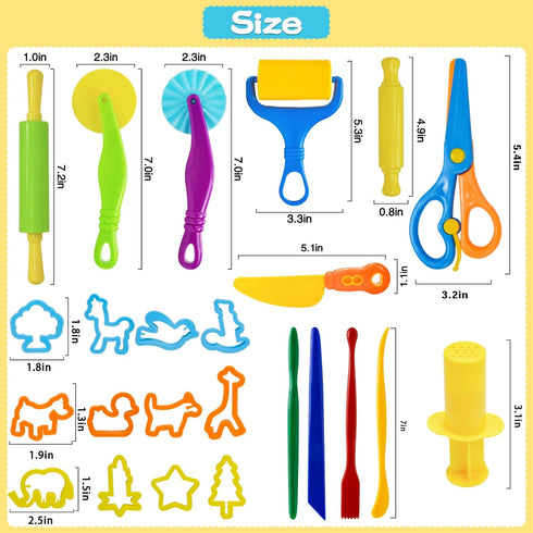 Set, 24 Sets 4-8, LCY WEDSHI Dough Tool Pcs Dough Tools for Kids Ages Dough Accessories Includes Animal Molds, Cutters