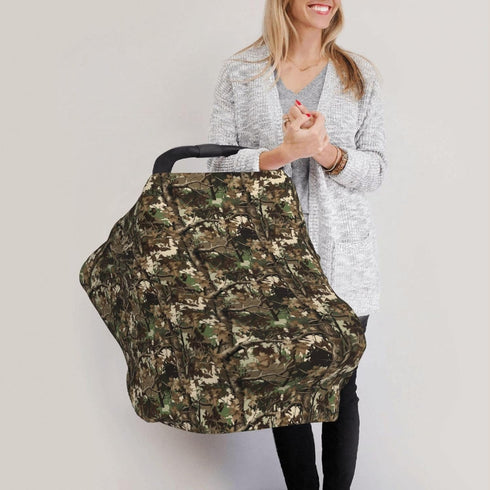 Mcewoel Camo Baby Car Seat Cover, Multi Use Baby Stroller Cover, Boys and Girls Camo Shower Gifts