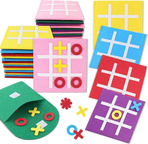 Kids Party Favors: Tic Tac Toe Board Games - Travel Toys for Birthday, Valentine's, Christmas (Bulk Pack of 30)