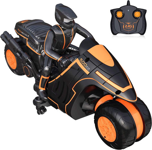 Remote Control Motorcycles, 360 Spinning Action Rotating Drift Stunt Motorbike 2WD High